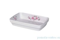 Лоток для запекания 17 х 11 см прямоугольный &quot;Рита /Серая роза&quot; / 196866