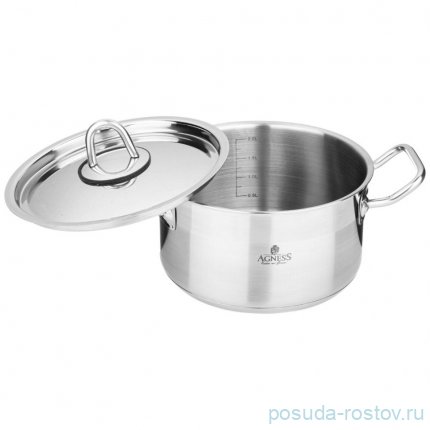 Кастрюля 22 x 12 см с крышкой 4,2 л agness / 339529