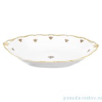 Блюдо 35 см овальное (глубокое) для хлеба &quot;Корона /Золотая роза&quot; / 212723