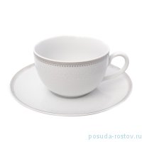 Набор чайных пар 230 мл 2 шт &quot;Repast /Белый орнамент&quot; / 225383