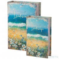 Набор шкатулок-книжек 27 х 18 х 7/21 х 13 х 5 см &quot;Landscape&quot; / 353580
