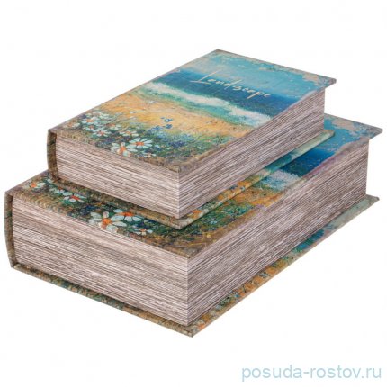 Набор шкатулок-книжек 27 х 18 х 7/21 х 13 х 5 см &quot;Landscape&quot; / 353580