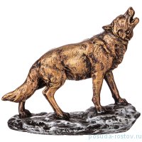 Фигурка 17 х 15,5 см &quot;Волк&quot; /бронза / 271932