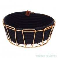 Хлебница круглая золотая с черным YLC Home / 345509