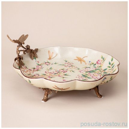 Блюдо декоративное 31 x 31 x 15 см круглое н/н  / 342678