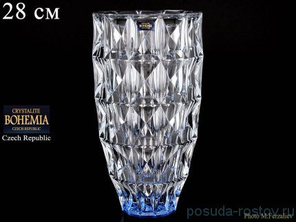 Ваза для цветов 28 см &quot;Диаманд /Синее дно&quot; / 075749
