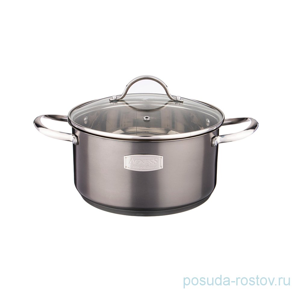 Кастрюля 18 х 9 см со стеклянной крышкой 2,1 л "craft collection" / 213784