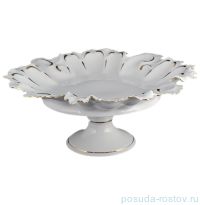 Блюдо 35 см фигурное круглое н/н &quot;Корона /Золотой узор&quot; / 093961