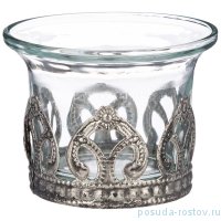 Подсвечник 6,5 х 6,5 х 5 см &quot;измир&quot; с металлическими элементами (3шт.) / 272889