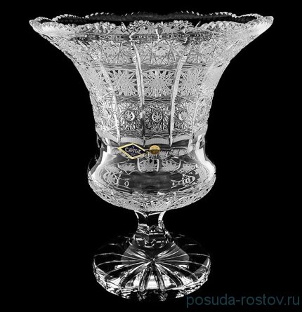 Ваза для цветов 37 см &quot;A.Crystal /Хрусталь резной&quot; / 103669