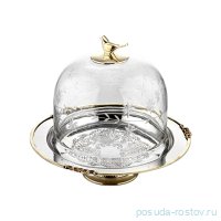 Блюдо 24 х 24 х 21см с крышкой &quot;Black Pearl /Голубь&quot; / 288056