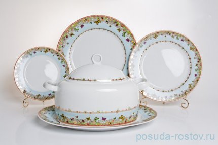 Столовый сервиз на 6 персон 28 предметов &quot;Кайро /Бабочки&quot; / 039304