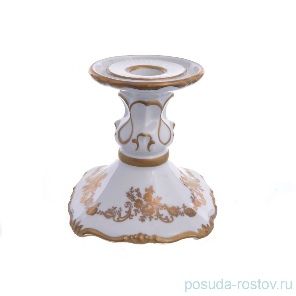 Подсвечник 28 см "Корона /Золотой узор /отводка золото" / 226630