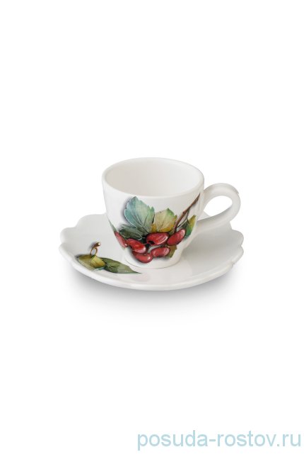 Набор кофейных пар 90 мл 6 шт &quot;Artigianato ceramico /Лесные ягоды&quot; / 243577
