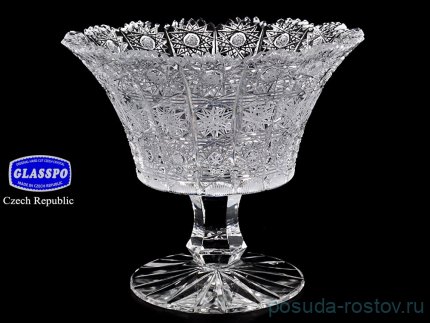 Вазочка 15 см н/н &quot;Glasspo /Хрусталь резной&quot; / 011740