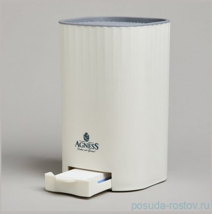 Подставка для ножей 13,6 х 14,6 х 23 см с точильным камнем Agness  / 378419