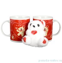 Набор подарочных кружек 2 шт &quot;Мишка /I love you&quot; + Игрушка  / 095445