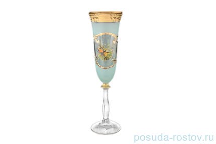 Бокалы для шампанского 190 мл 6 шт &quot;Анжела /Охота зелёная&quot; / 059115