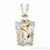 Графин для виски 900 мл &quot;Glacier /С золотом&quot; хрусталь Йиглава / 072042
