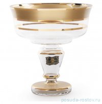 Конфетница 20 см н/н &quot;Матовая полоса /золото&quot; AS Crystal  / 283849