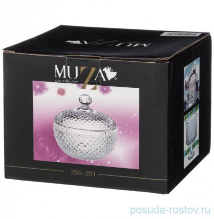 Сахарница 12 х 12 х 11 см с крышкой &quot;muza&quot; / 190131