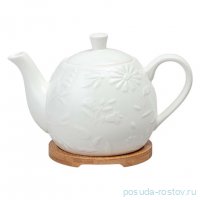 Чайник lefard flowers story на дерев. подставке 22,5*13*14 см 900 мл / 361441