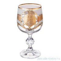 Бокалы для белого вина 190 мл 6 шт &quot;Клаудия /Богемия /Антик золото&quot; AS Crystal / 210274