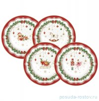 Набор тарелок 19 см 4 шт &quot;Magie de Noel /Микс&quot; (подарочная упаковка) / 362195