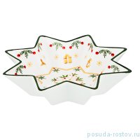 Салатник 17 см Звезда &quot;Christmas Collection /Снежинка зелёная&quot; / 192437