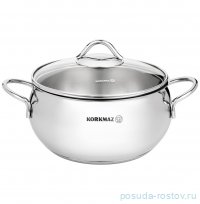 Кастрюля 20 х 10 см со стеклянной крышкой 3,5 л &quot;Tombic&quot; / 328556