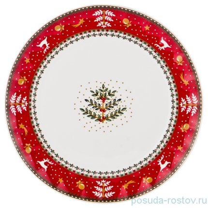 Блюдо 26 см круглое &quot;christmas collection /красная&quot; / 200036