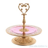 Фруктовница 30 см н/н плоская бронза &quot;Timon /Розовая с золотом /70F&quot; / 149568