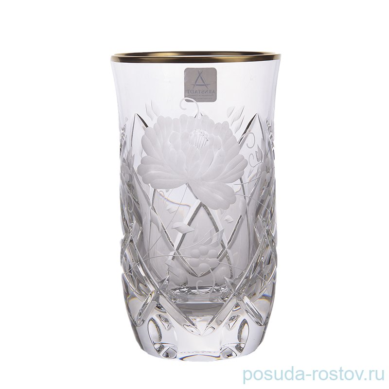 Стаканы для воды 300 мл 6 шт "Роза /Золотой кант" / 159627