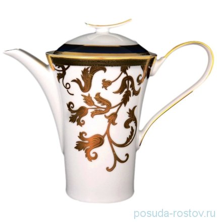 Кофейник 1,2 л &quot;Тоска /Синяя /Золотые цветы&quot; / 066876