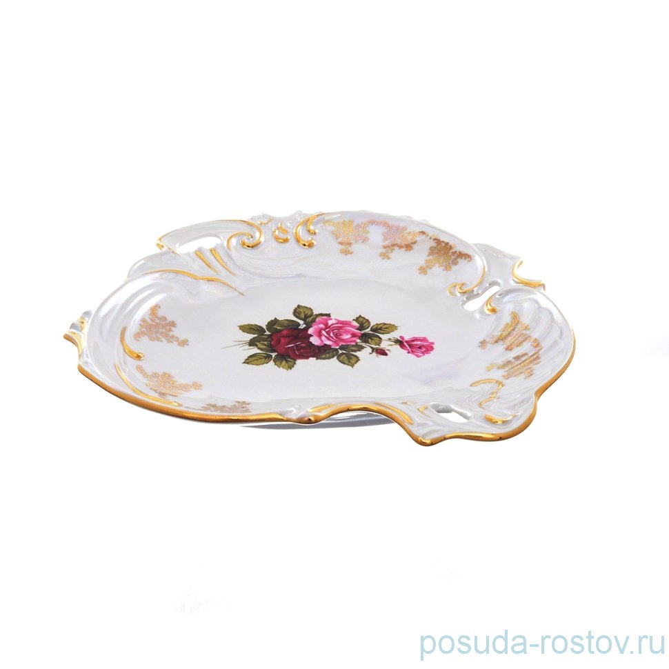 Блюдо 28 см Ракушка "Корона /Аляска /Роза перламутр" / 182899
