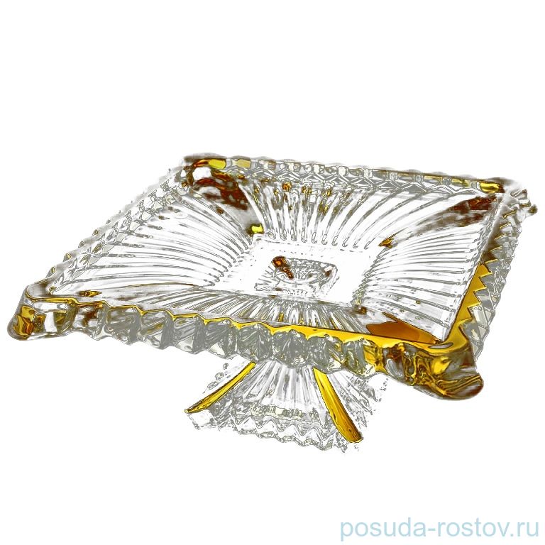Блюдо 30,5 см н/н квадратное "Prague /С золотом" / 147800