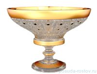 Ваза для фруктов/конфет 25 см н/н &quot;Max Crystal /Золотая лента /Шарики&quot; / 088716