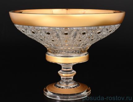 Ваза для фруктов/конфет 25 см н/н &quot;Max Crystal /Золотая лента /Шарики&quot; / 088716