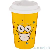 Кружка 400 мл с крышкой &quot;Smile&quot; / 263942