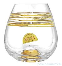 Стаканы для виски 440 мл 4 шт &quot;Drink master /Пружинка с золотым дном&quot; / 061216