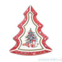 Блюдо 20 см Ёлочка &quot;Christmas world /Bordo&quot; / 273689