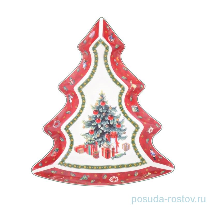 Блюдо 20 см Ёлочка "Christmas world /Bordo" / 273689