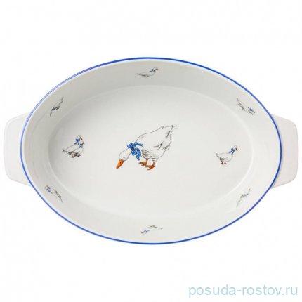 Блюдо для запекания agness гуси овальное 35*22*7см / 277430