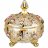 Конфетница 12 х 14 см 3-х ножках с крышкой &quot;Lefard Gold Glass&quot; / 199769