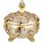 Конфетница 12 х 14 см 3-х ножках с крышкой &quot;Lefard Gold Glass&quot; / 199769