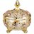 Конфетница 12 х 14 см 3-х ножках с крышкой &quot;Lefard Gold Glass&quot; / 199769