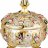 Конфетница 12 х 14 см 3-х ножках с крышкой &quot;Lefard Gold Glass&quot; / 199769