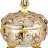 Конфетница 12 х 14 см 3-х ножках с крышкой &quot;Lefard Gold Glass&quot; / 199769