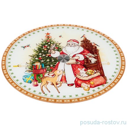 Блюдо 32 х 3 см вращающееся &quot;CHRISTMAS&quot; / 224898