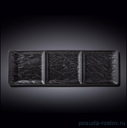 Блюдо 40,5 х 13 см прямоугольное 3-х секционное &quot;Slatestone&quot; / 261353
